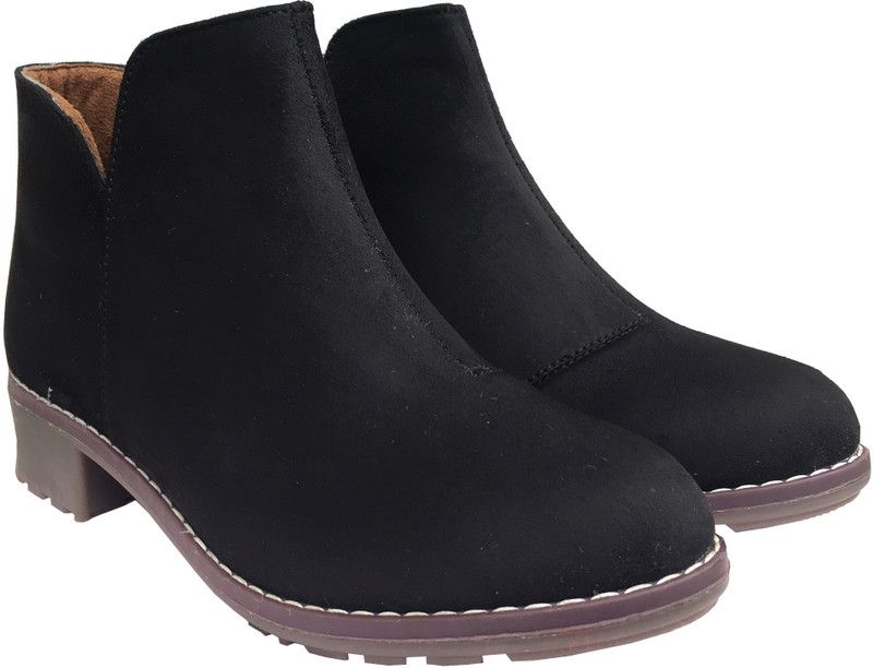 Women's Stylish Casual and Partywear High Neck Long Boots Boots For Women  (Black)