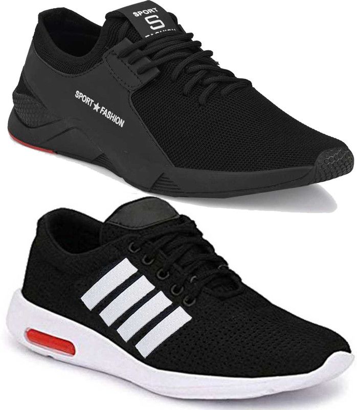 Combo Pack Of 2 Affordable Range of Stylish Sports Comfortable Sports Running Shoes For Men  (Multicolor)