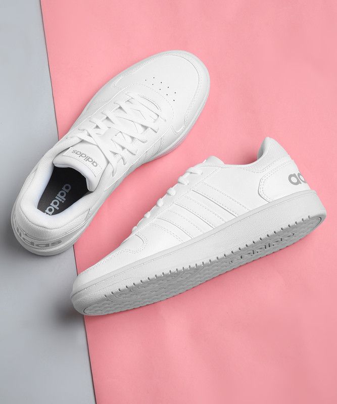 Hoops 2.0 Sneakers For Women  (White)