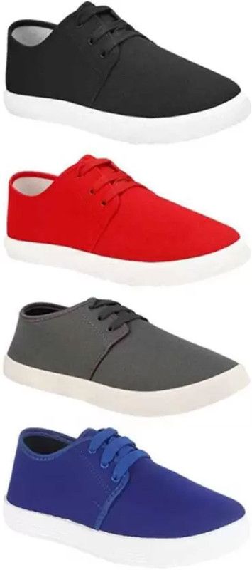 Combo Pack Of 4 Casual Shoes Loafer Shoes Sneakers For Men  (Multicolor)