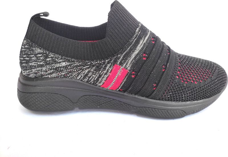Alion Black Sneakers Running Shoes For Women  (Black)