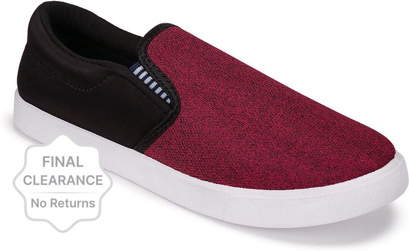 Affordable Range of Stylish Casual Sneakers Loafers Slip On Sneakers For Men  (Maroon)