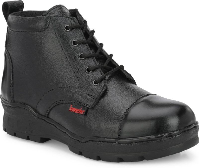 Police boots pure leather super comfortable light weight for full day wear SG905 Boots For Men  (Black)