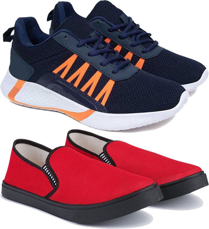 Running Shoes For Men  (Blue, Red)