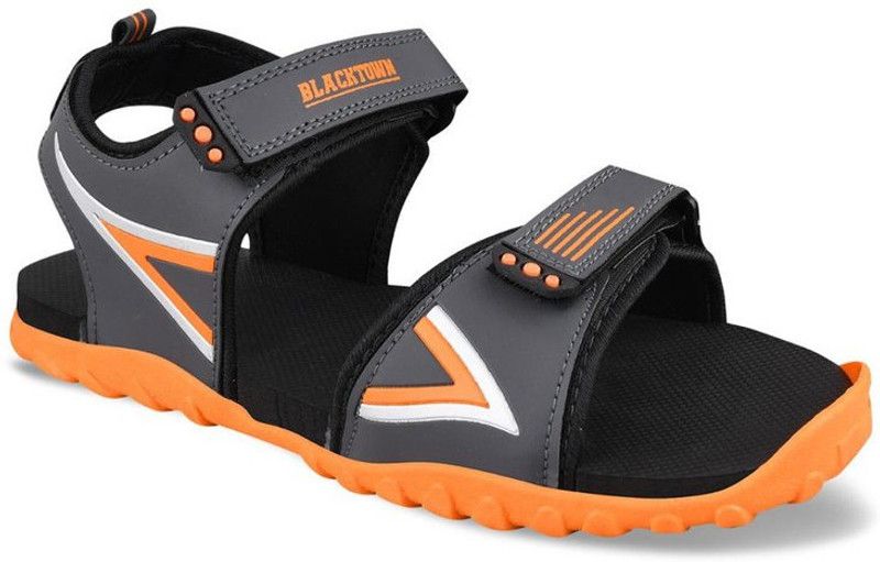 Men Black, Orange Sandal