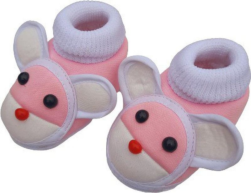 LMN Child Care Booties  (Toe to Heel Length - 12 cm, Pink)