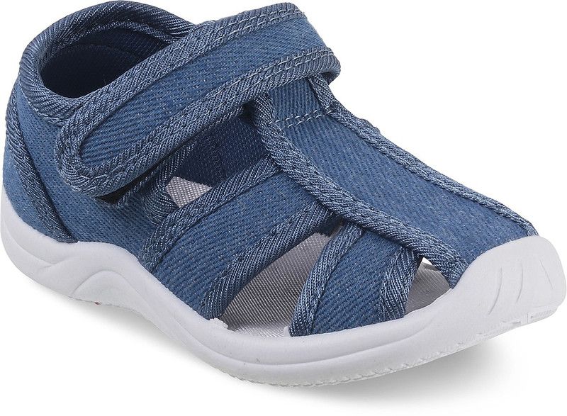 Velcro Flats For Boys  (Light Blue)
