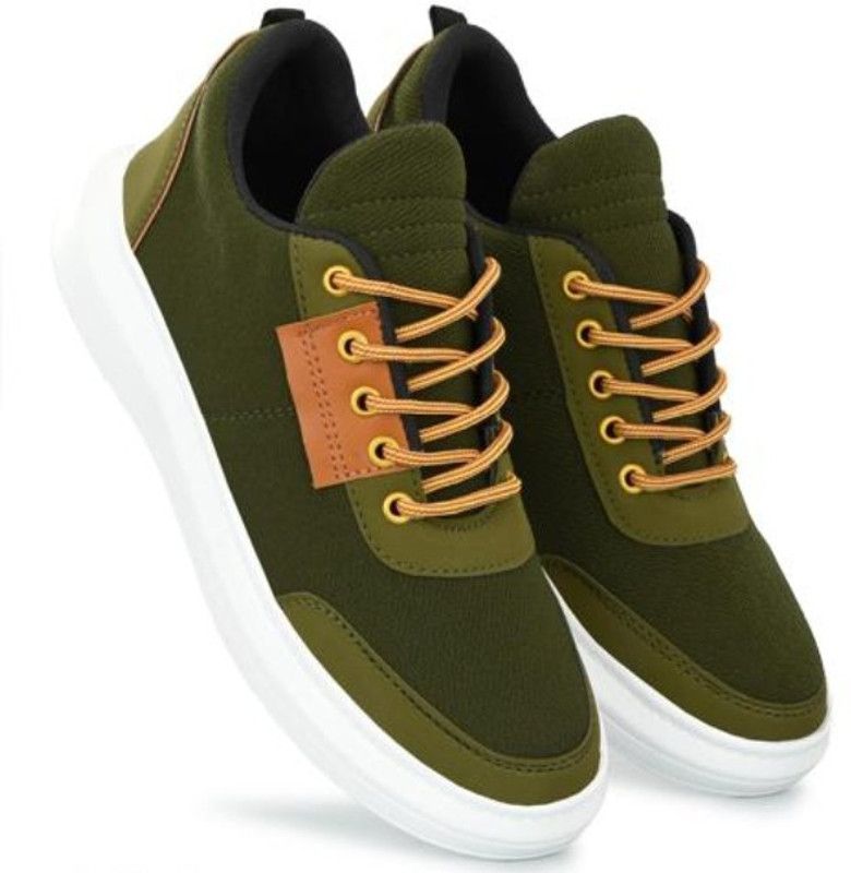 Casual Sneakers Shoes For Me / Shoes in Olive Color Party wear/Outdoor Sneakers For Men  (Olive)