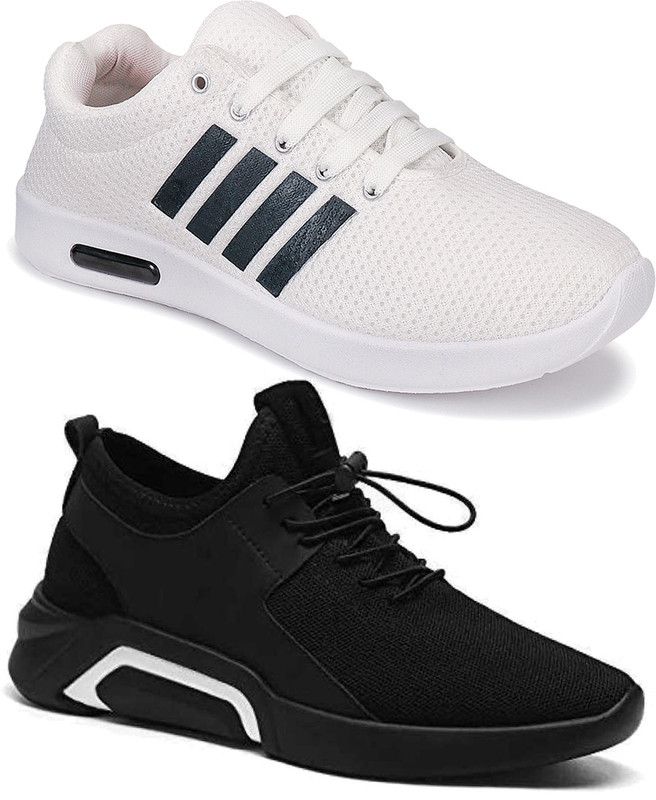 Combo Pack Of 2 Latest New Comfortable Sneakers Running Shoes For Men  (Multicolor)
