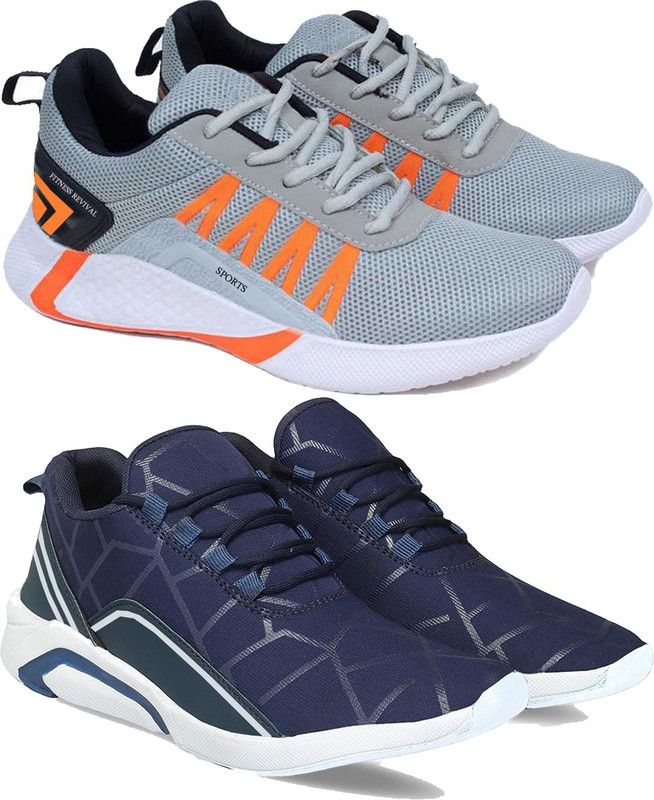 Xurious Men Multicolor Casual Sneakers Shoes (Pack of 2) (Combo(ZO)-1720-1244) Sneakers For Men  (Multicolor)
