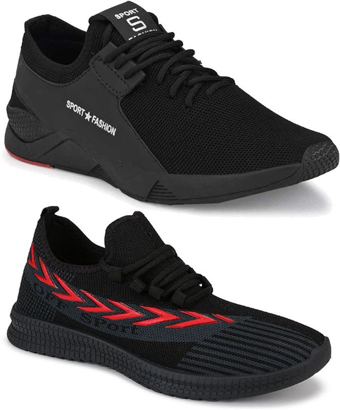 Combo Pack of 2 New Exclusive Collection of Stylish Sports Running Shoes For Men  (Multicolor)