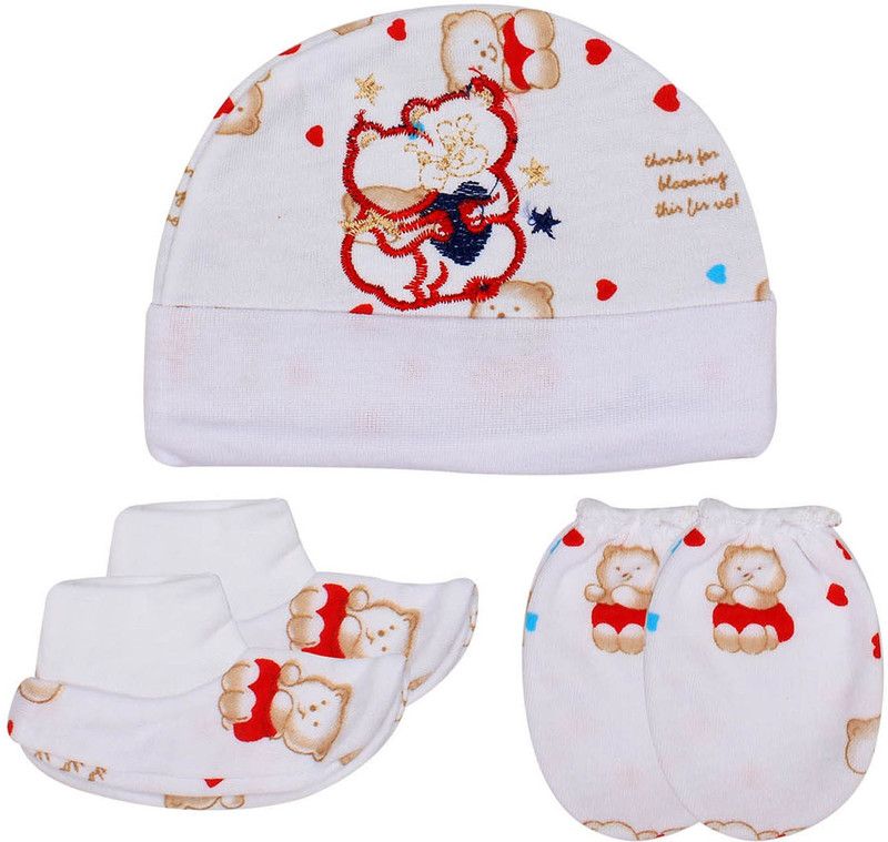 OLE BABY Booties  (Toe to Heel Length - 10 cm, White)