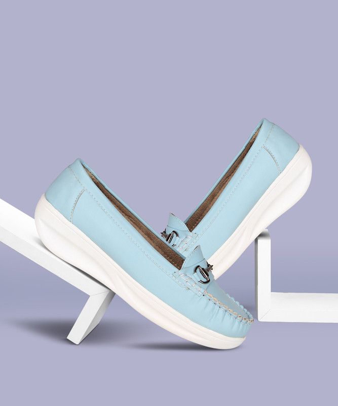 Loafers For Women  (Blue)