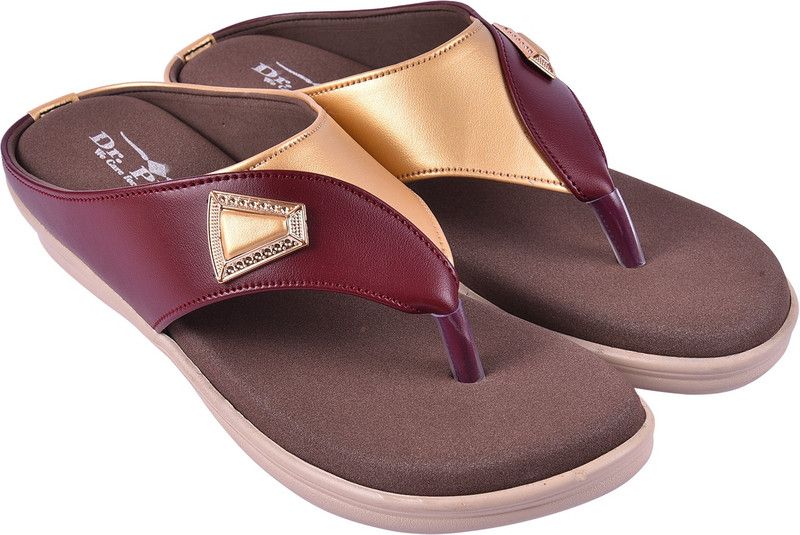 Women Brown, Gold Casual Sandal