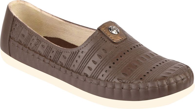 Women-9037 Latest Collection of Stylish Casual Sneakers Loafers Shoes Loafers For Women  (Brown)
