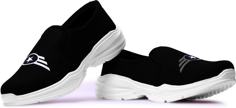 Classy moccasin GYM Slip On Sneakers For Men  (Black)