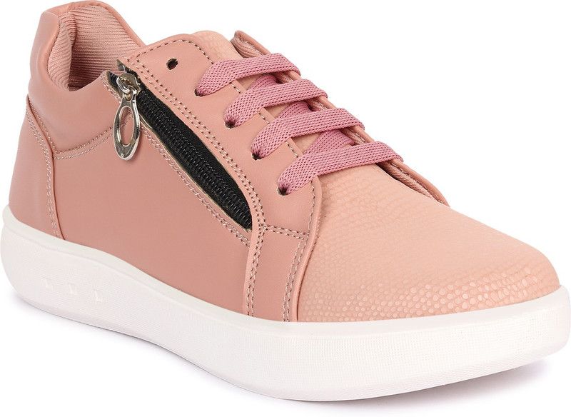 Mid-Top Lace-Up Walking Shoes Shoes Sneakers For Women  (Pink)