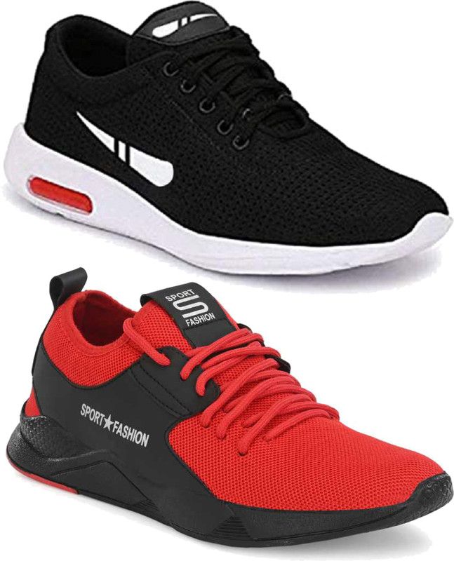 Combo Pack of 2 New Affordable Collection of Stylish Running Sports Running Shoes For Men  (Multicolor)