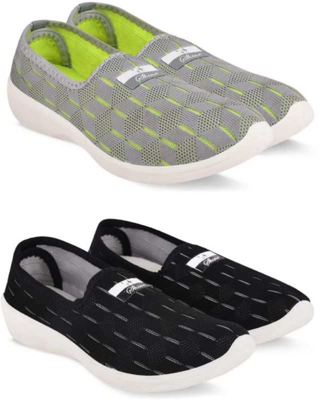 Casuals For Women  (Grey, Black)