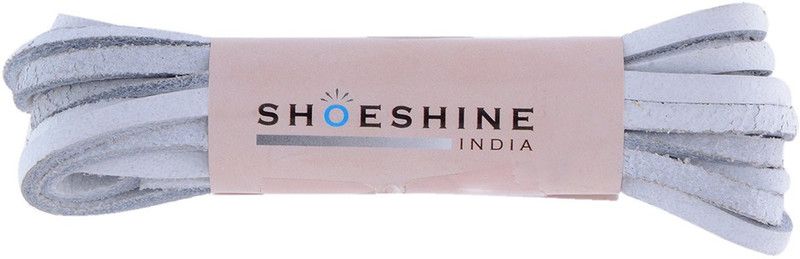 SHOESHINE 120cm Leather Shoelace For Boat Shoes, Boots and Loafers Shoes Shoe Lace W4 Shoe Lace  (White Set of 1)