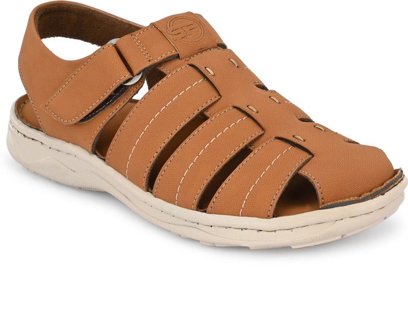 Men SFT193 Synthetic Leather Outdoor | Lightweight | Stylish | Trendy Beige Sandal