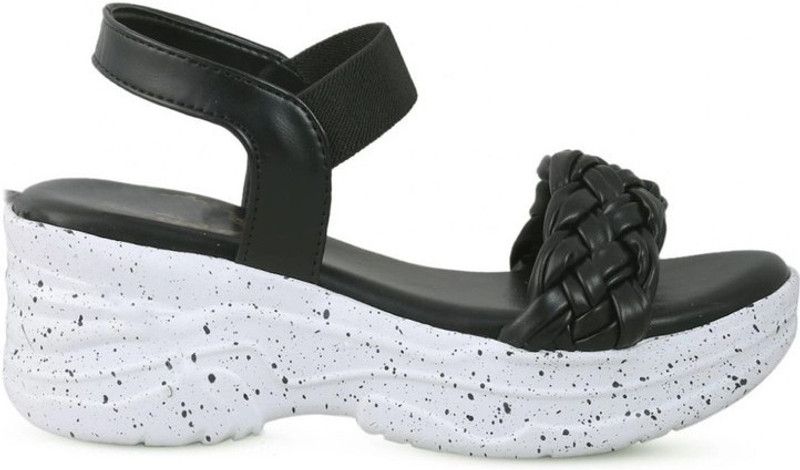 Women Black, White Wedges