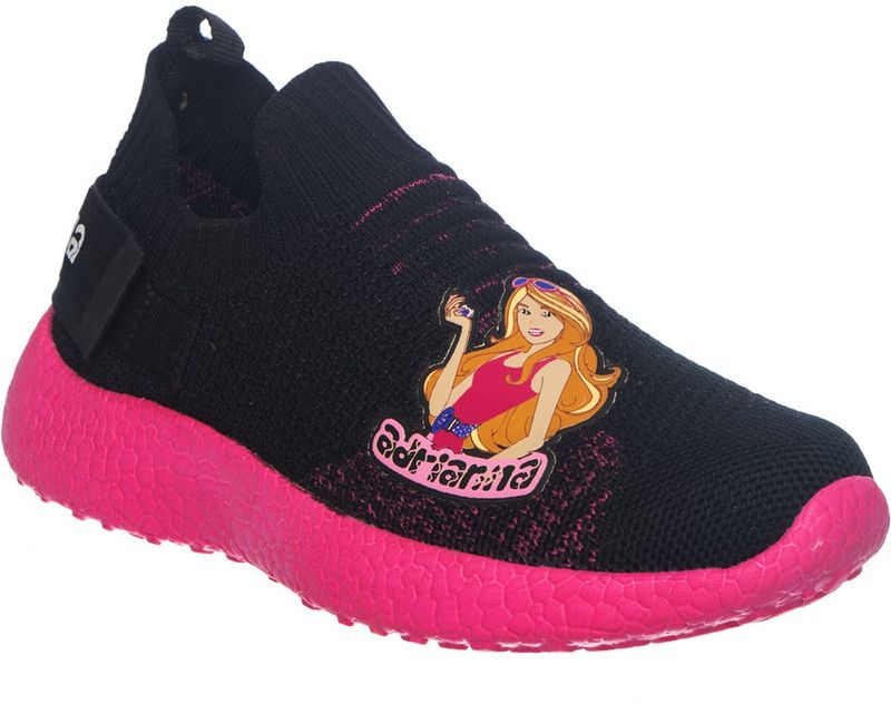 Slip on Sneakers For Girls  (Black)