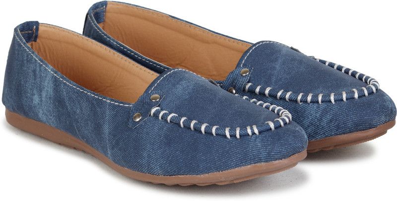 Ladies Latest suede loafer girls belly Bellies For Women  (Blue)