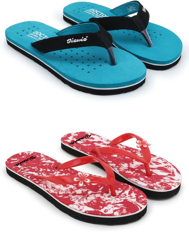 Slippers  (Blue, Red 4)