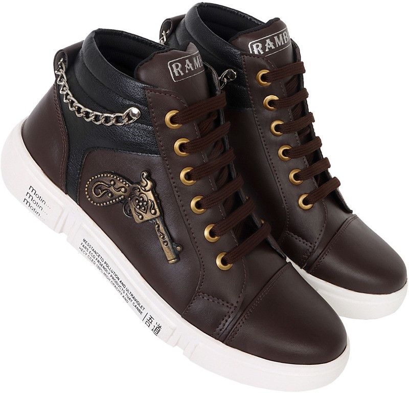 Shotgun High Tops For Men  (Brown)