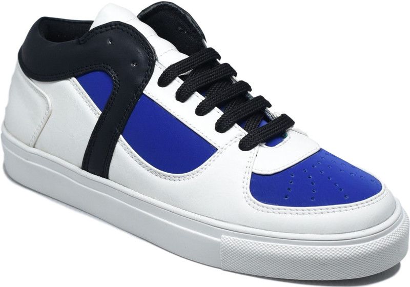 Beast White Sneakers For Men  (White, Blue)