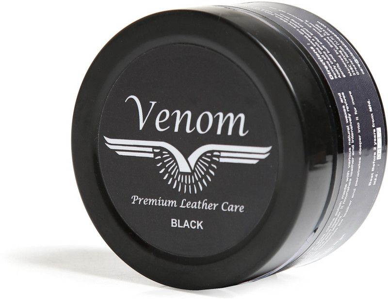 VeNom Black Leather Shoe Cream  (Black)