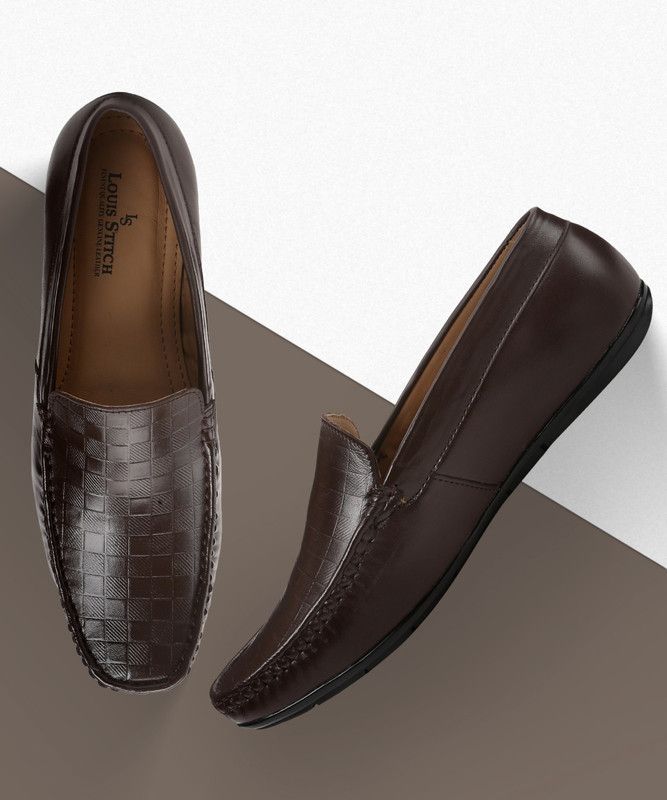 Loafers Jet Black Casual Stylish Loafers for Man Genuine Leather Loafers For Men  (Brown)
