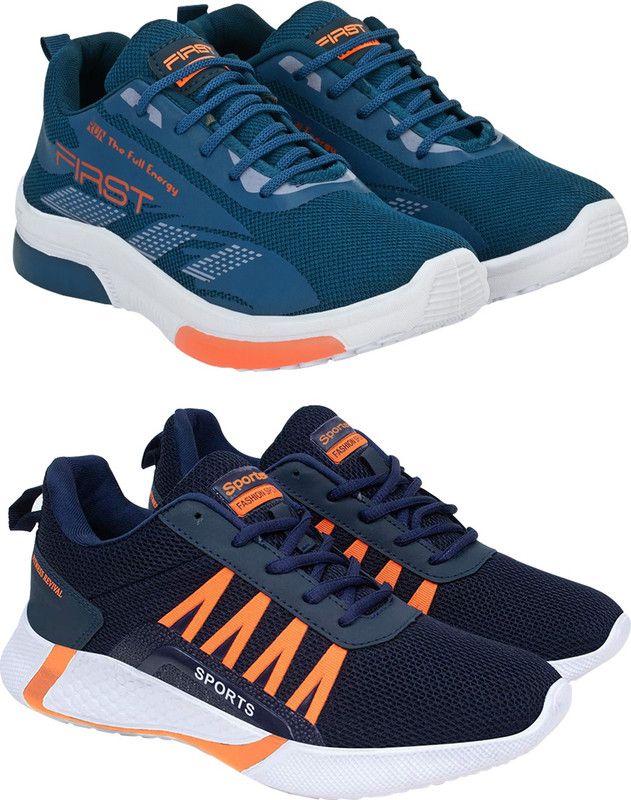 Combo of 2 Daily wear Energy Sports Training & Gym Shoes For Men  (Navy)