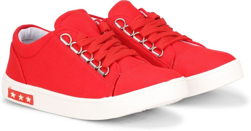 Comfy sneakers for girls stylish Canvas Shoes For Women  (Red)