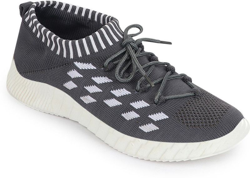 Casual Lace-up Running Running Shoes For Women  (Grey)