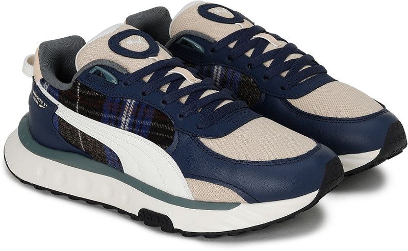 Wild Rider Flannel Sneakers For Men  (Blue)