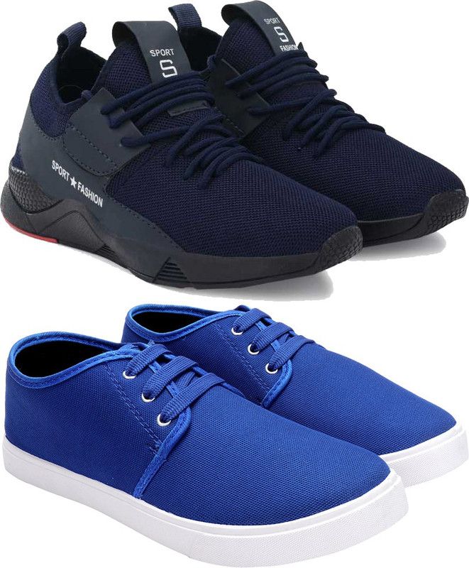 Sporter Men Multicolor Sports & Running Shoes (Pack of 2) (Combo(ZO)-1660-1154) Running Shoes For Men  (Multicolor)