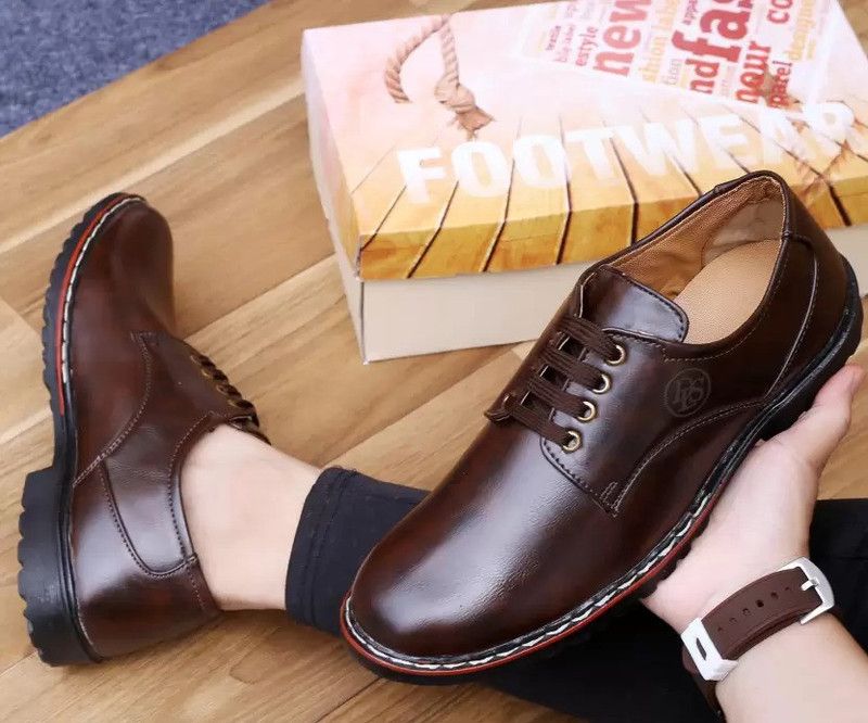 FORMAL SHOES FOR MENS AND BOYS Lace Up For Men Corporate Casuals For Men  (Brown)
