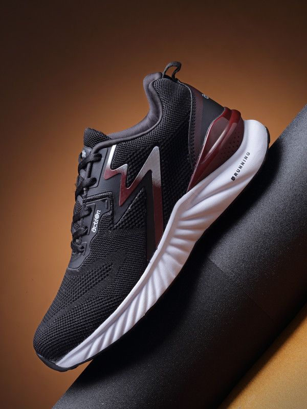 Athleo ATG-499 Breathable/Lightweight/Comfort/Walking/Gym/Outdoor/Trendy Running Casuals For Men  (Black, Maroon)