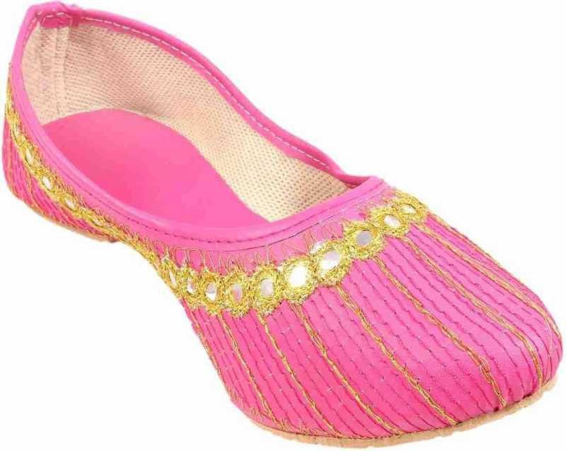 Women's Ethnic Rajasthani Jutis For Women  (Pink)