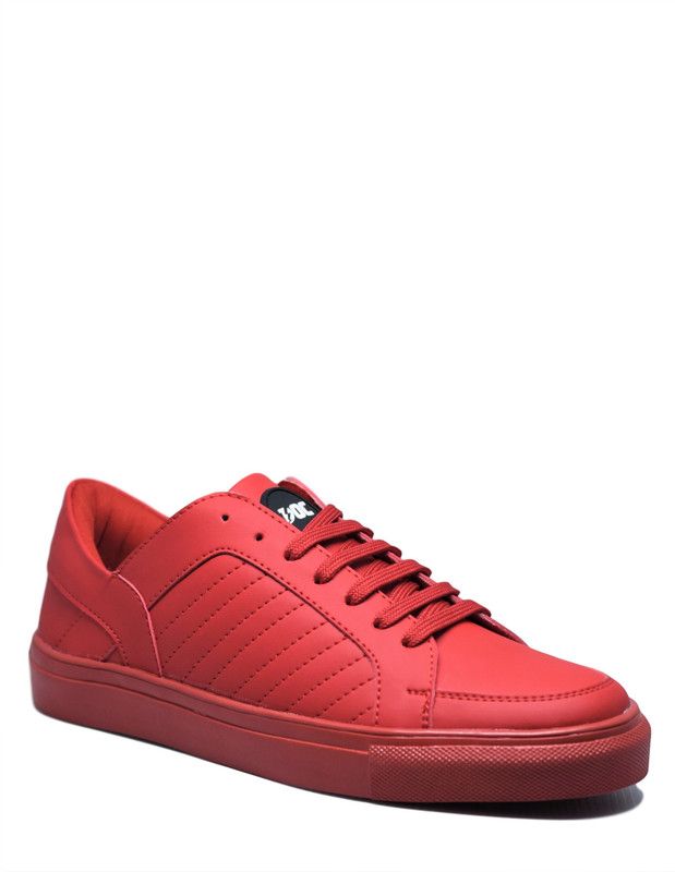 Red Python Sneakers For Men  (Red)