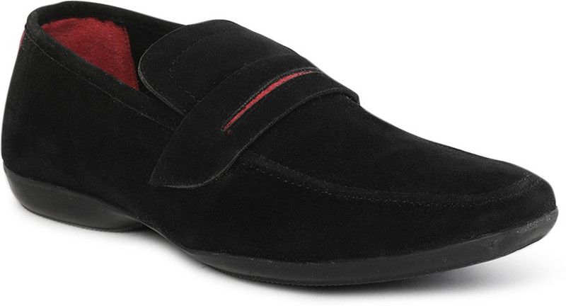 Max R11055G Stylish Smart Daily Occasional Comfortable Cushioned Shoes Slip On Sneakers For Men  (Black)