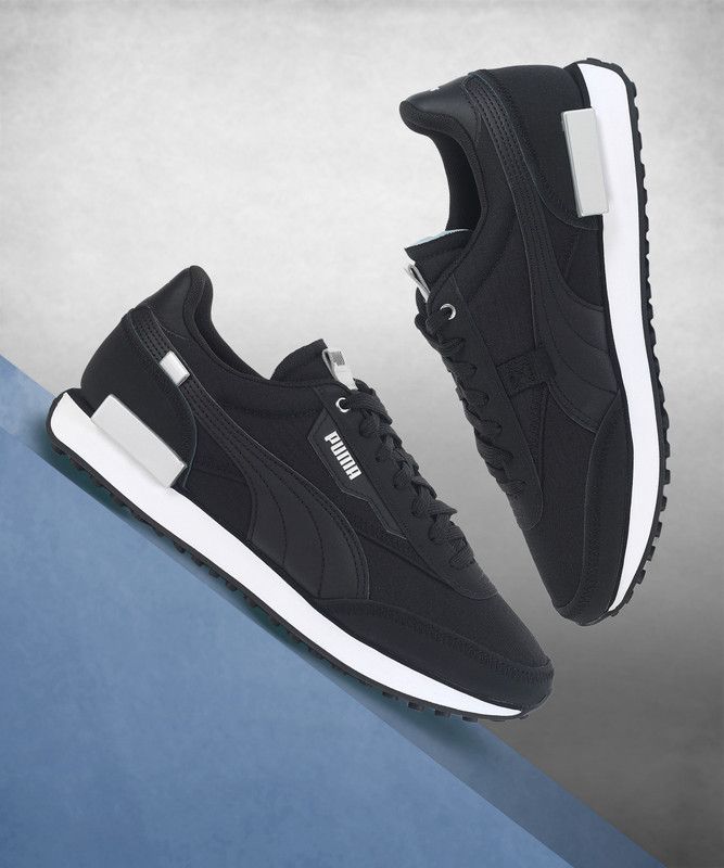Future Rider Tech Sneakers For Men  (Black)