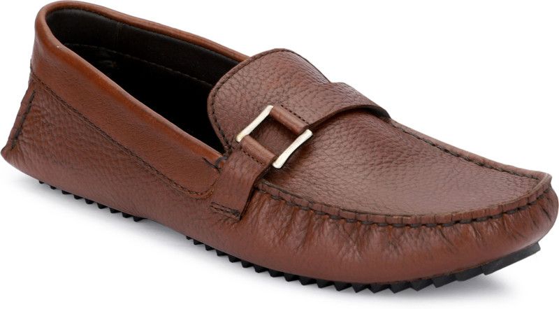 Richmond Genuine Leather Party Wedding Moccasins Mocassin For Men  (Brown)
