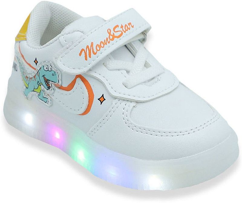 Velcro Sneakers For Boys & Girls  (Yellow)