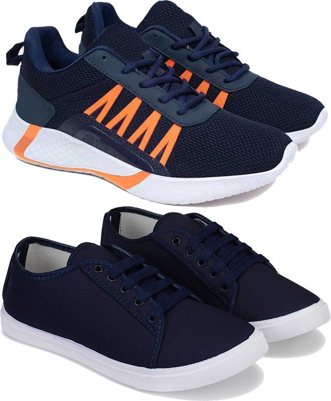 Xurious Men Multicolor Casual Sneakers Shoes (Pack of 2) (Combo(ZO)-1721-3205) Sneakers For Men  (Multicolor)