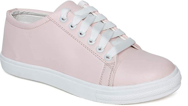 Women Trendy Casual Ankle Sneakers Shoes For Girls Sneakers For Women  (Pink, White)
