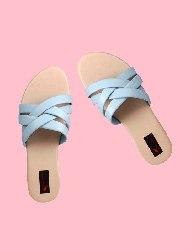 Women Blue, Pink Flats