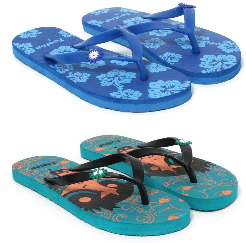 Women's Comfortable Stylish and Trending Colorful Printed Slippers Slippers  (Multicolor 7)